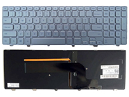 Original New Dell Inspiron 15-7537 Series laptop keyboard with backlit & silver with frame