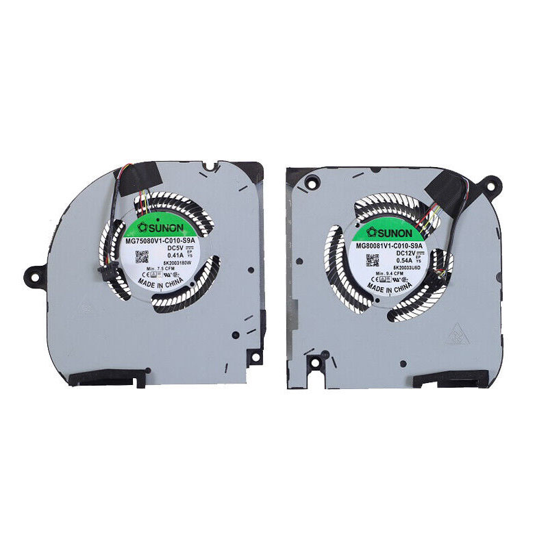 New Dell G7 7500 2020 08THFX 00XPY2 CPU GPU Cooling Fan MG80081V1-C010-S9A MG75080V1-C010-S9A