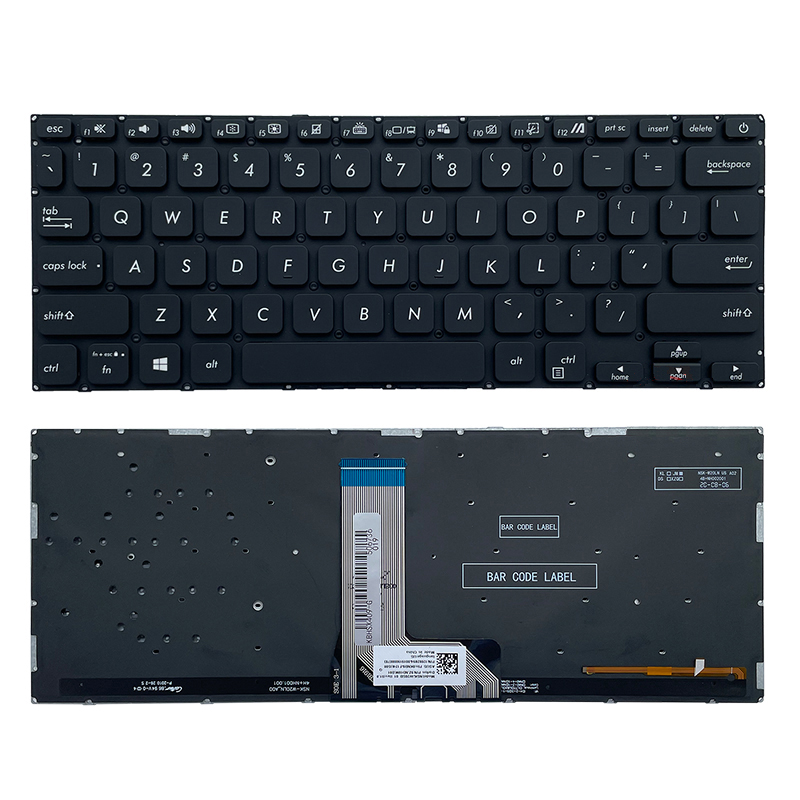 New Asus Vivobook 14 X409 X409FA X409UA A412FL A409M R423 R424 Keyboard US Black With Backlit