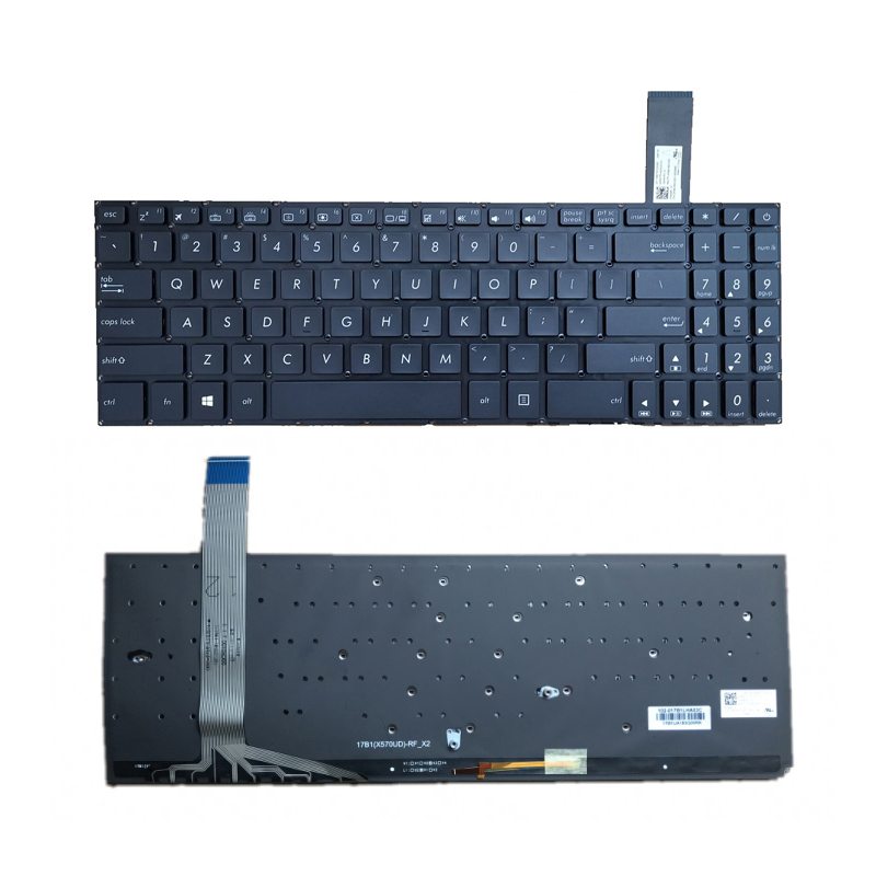 Original New Asus YX570UD YX570ZD FX570UD FX570Z FX570ZD K570US K570ZD X570UD X570ZD Series Laptop Keyboard US Backlit