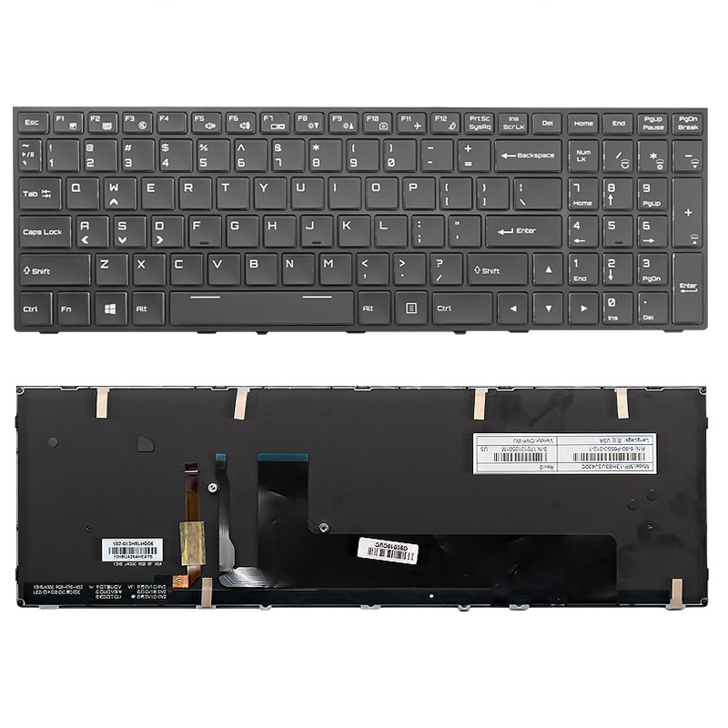 New Clevo P650HS-G P651HS-G P655HP6-G P670HS-G P671HP6-G Sager NP8155 NP8156 NP8157 Keyboard US Colorful Backlit Crystal