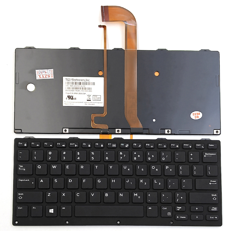 New Dell Latitude Rugged 7204 7404 7414 5204 5404 5414 Keyboard US Backlit 0186TV 9Z.NB2BU.B01