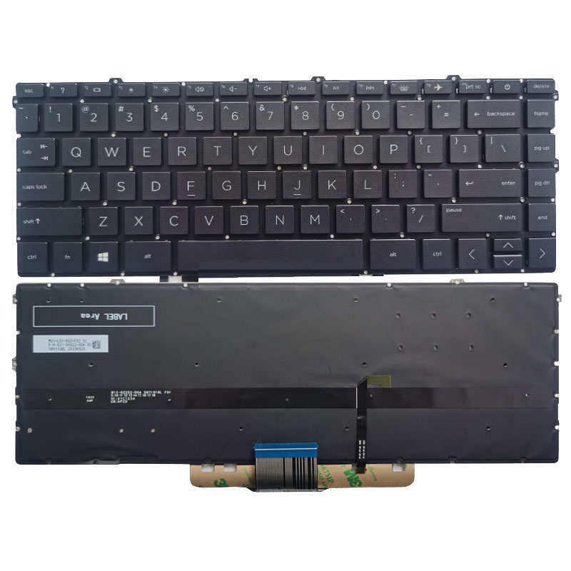 New HP 14-DW0023DX 14-DW1010WM 14-DW 14M-DW 14M-DW0013DX TPN-I137 TPN-Q244 Keyboard US Black With Backlit