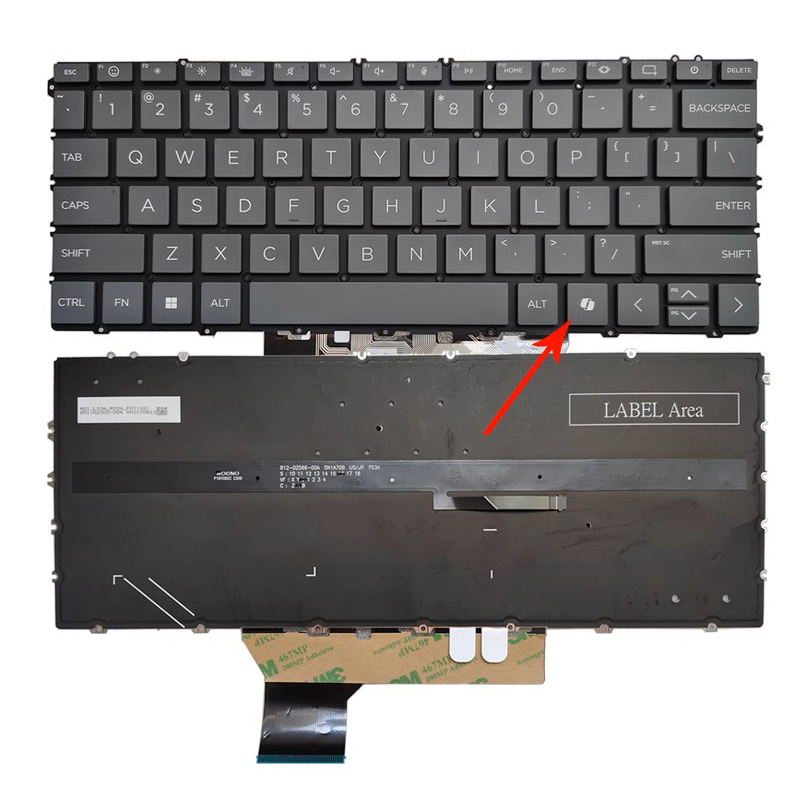 New HP Envy x360 16-AC 16-AC0023DX 16-AD 16-AD0013DX 2-In-1 Laptop Keyboard  US Backlit With AI Key