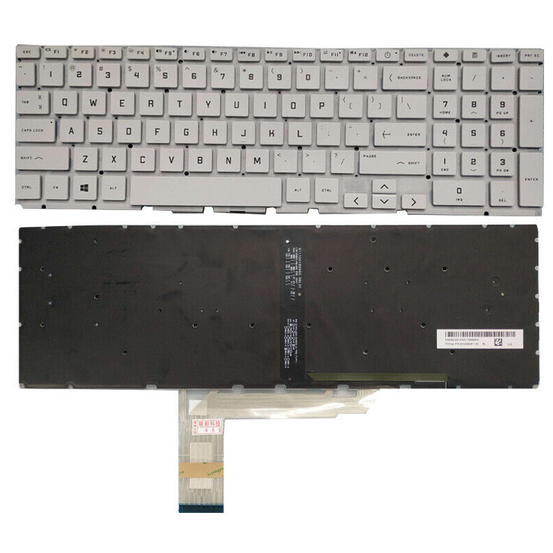 New HP Victus 16-D0013DX 16-D0023DX 16-E 16-E0085CL 16-E1163NR 16-E1085CL Keyboard US White With Backlit