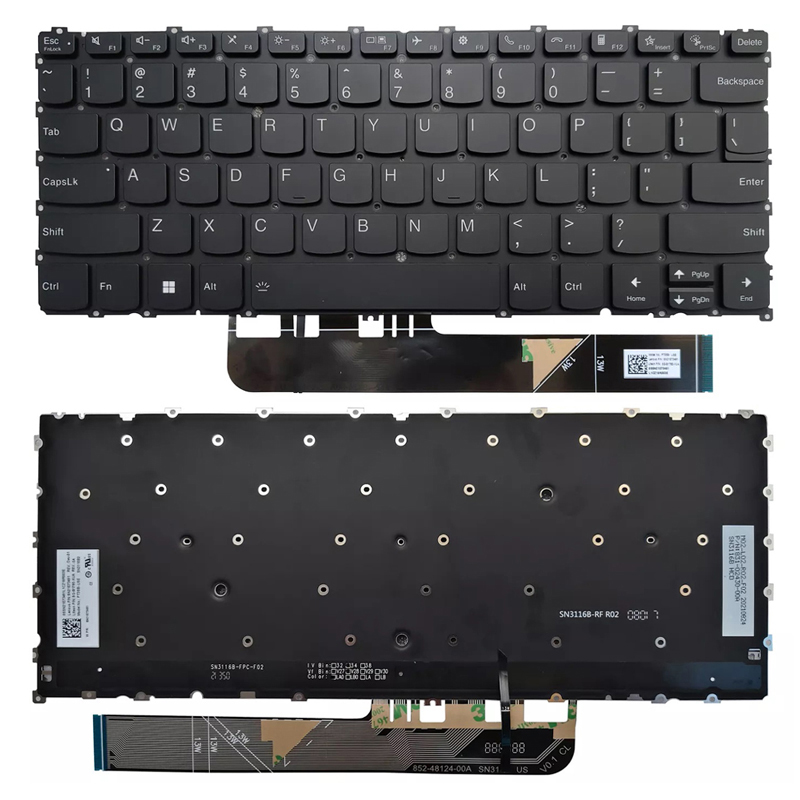 New Lenovo YOGA 6 13ABR8 YOGA 6 13ALC7 Laptop Keyboard US Black With Backlit