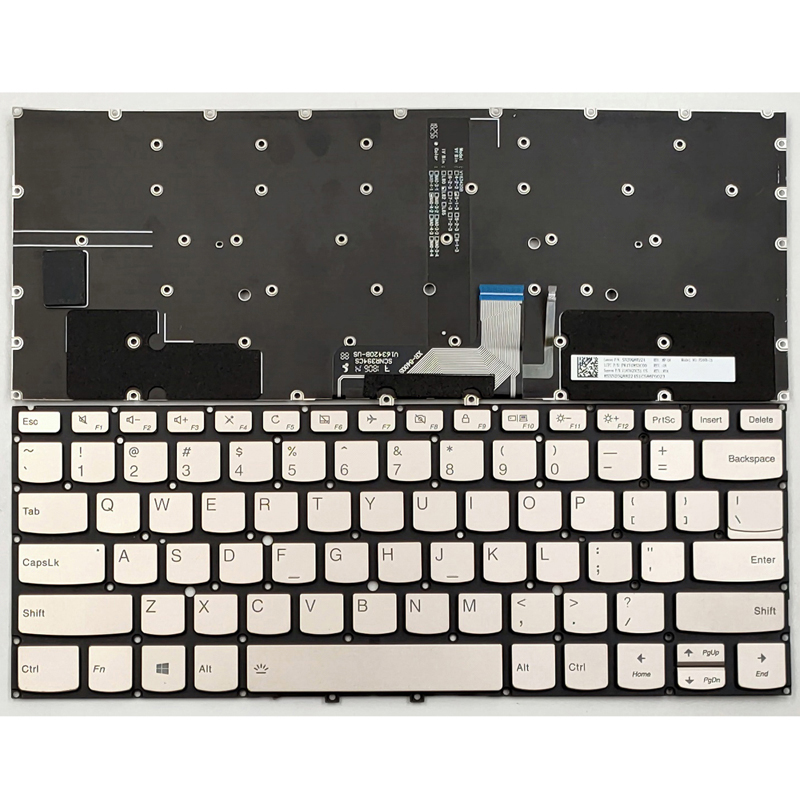 Original New Lenovo Yoga C930-13IKB Yoga 7 Pro-13IKB Yoga 7 Pro Keyboard US Silver With Backlit